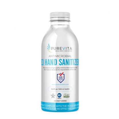 PureVita Organic E3 Hand Sanitizer 16.9 oz (500ml)